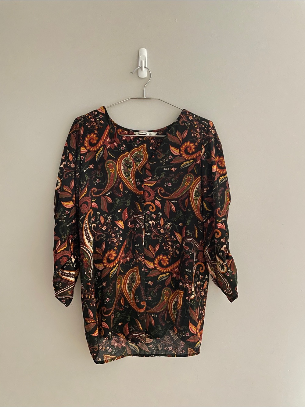 Stradivarius | colourful paisley print blouse, S